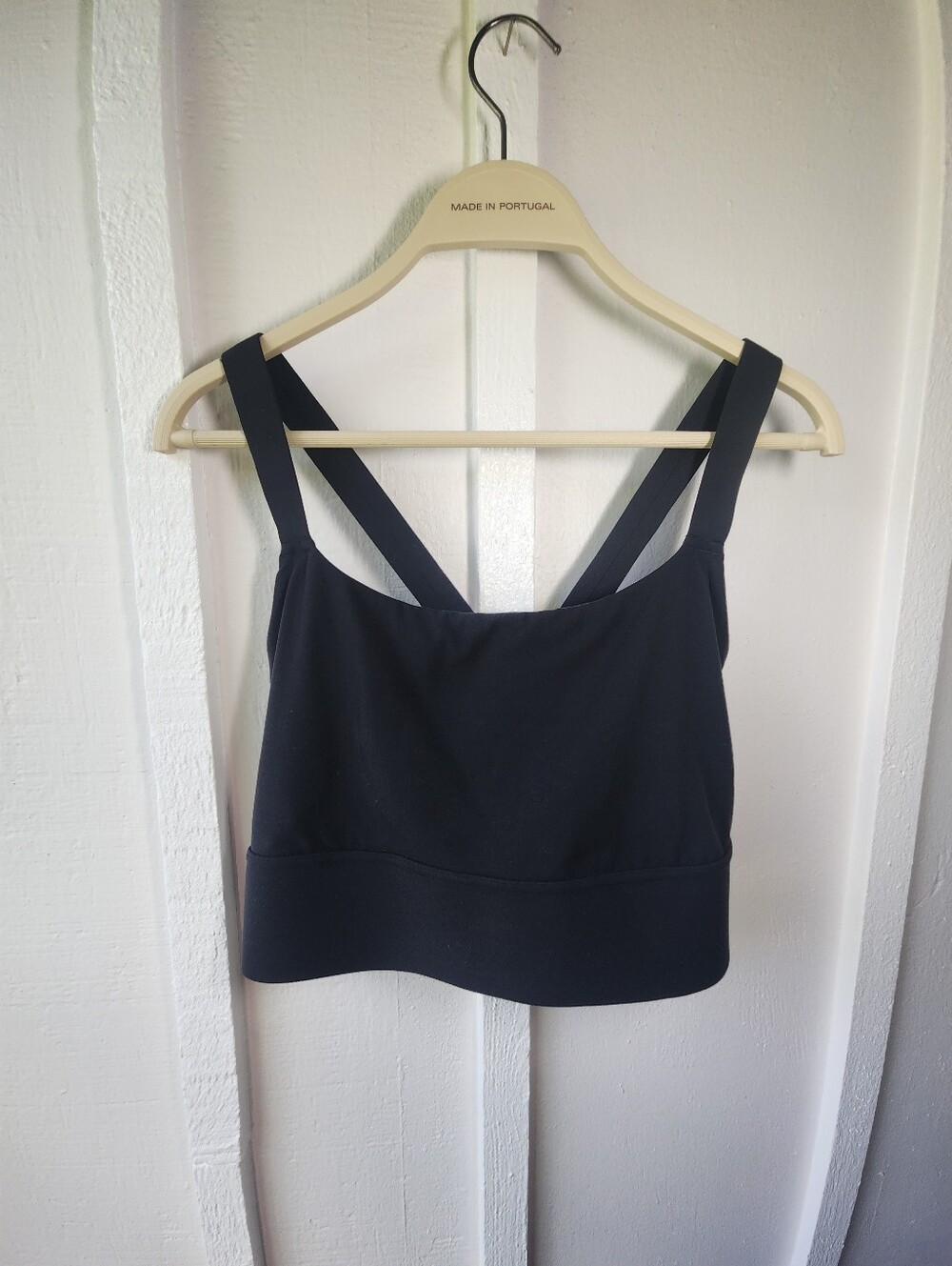 Athleta Longline Warrior Cross Back Sports Bra Black Size XL - Picture 2 of 15